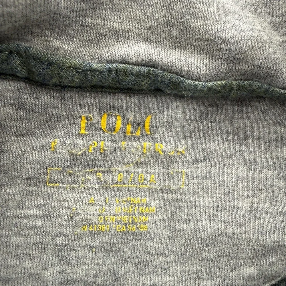 Polo Ralph Lauren Sweatshirt Mens Large Green 1/4 Zip Mock Neck Cotton‎ Pullover